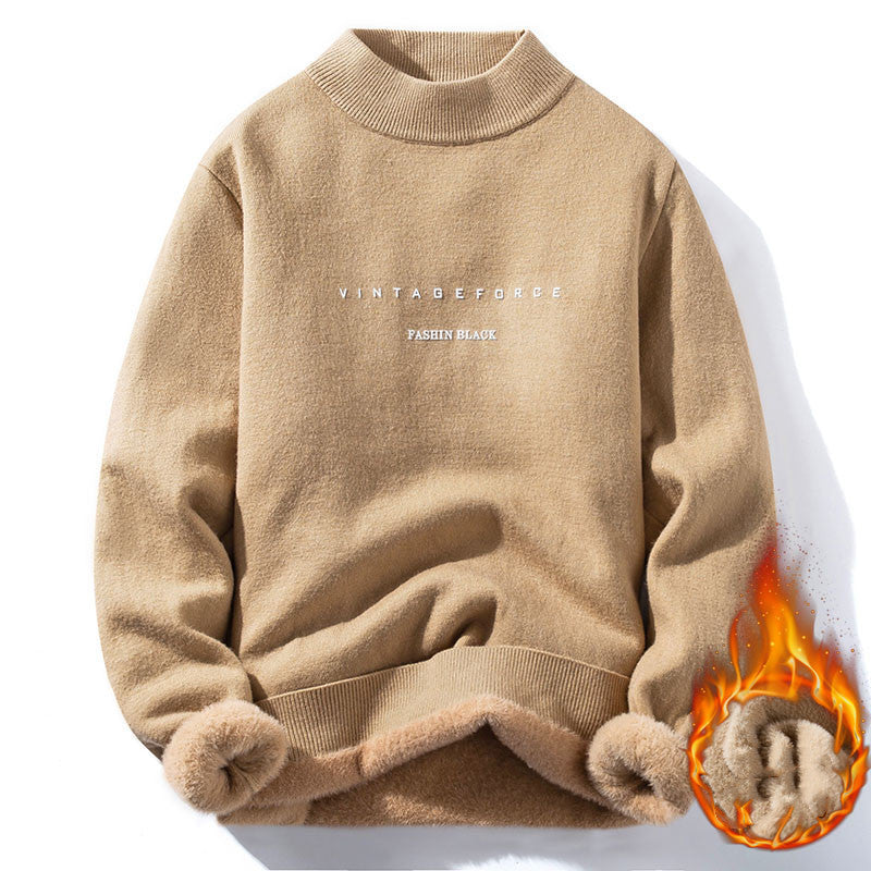 Knitted Thick Plus Velvet Warm Sweater