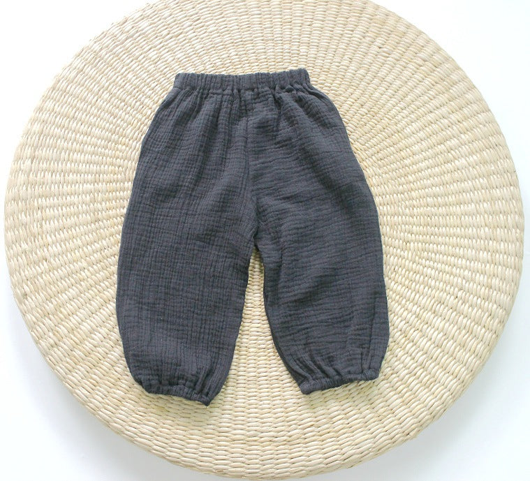Children's clothing solid color mosquito pants