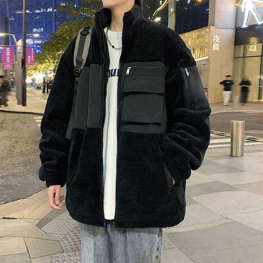 Thick Warm Stand Collar Workwear Cotton-padded Coat