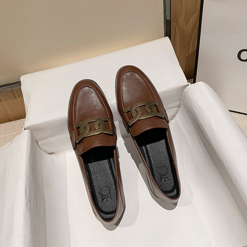 Women's Leather Loafers With A New British Style