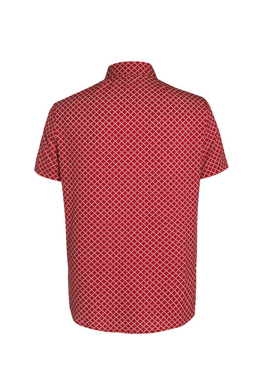 Classic And Fashionable Diamond-shaped Small Checkered Shirt For Men
