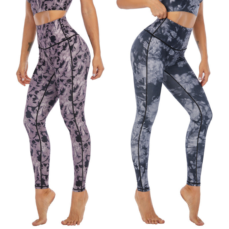 Yoga Pants Women European And American Tight-fitting High-waist Hip-lifting Exercise
