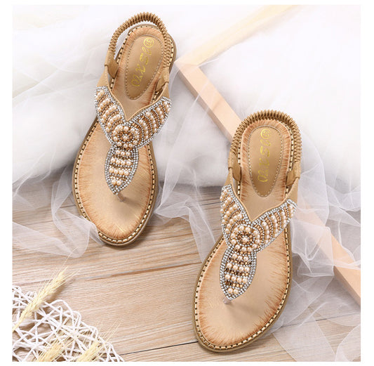 Thong Elastic Strap Sandals Cross Border Plus Size Fashion Women's
