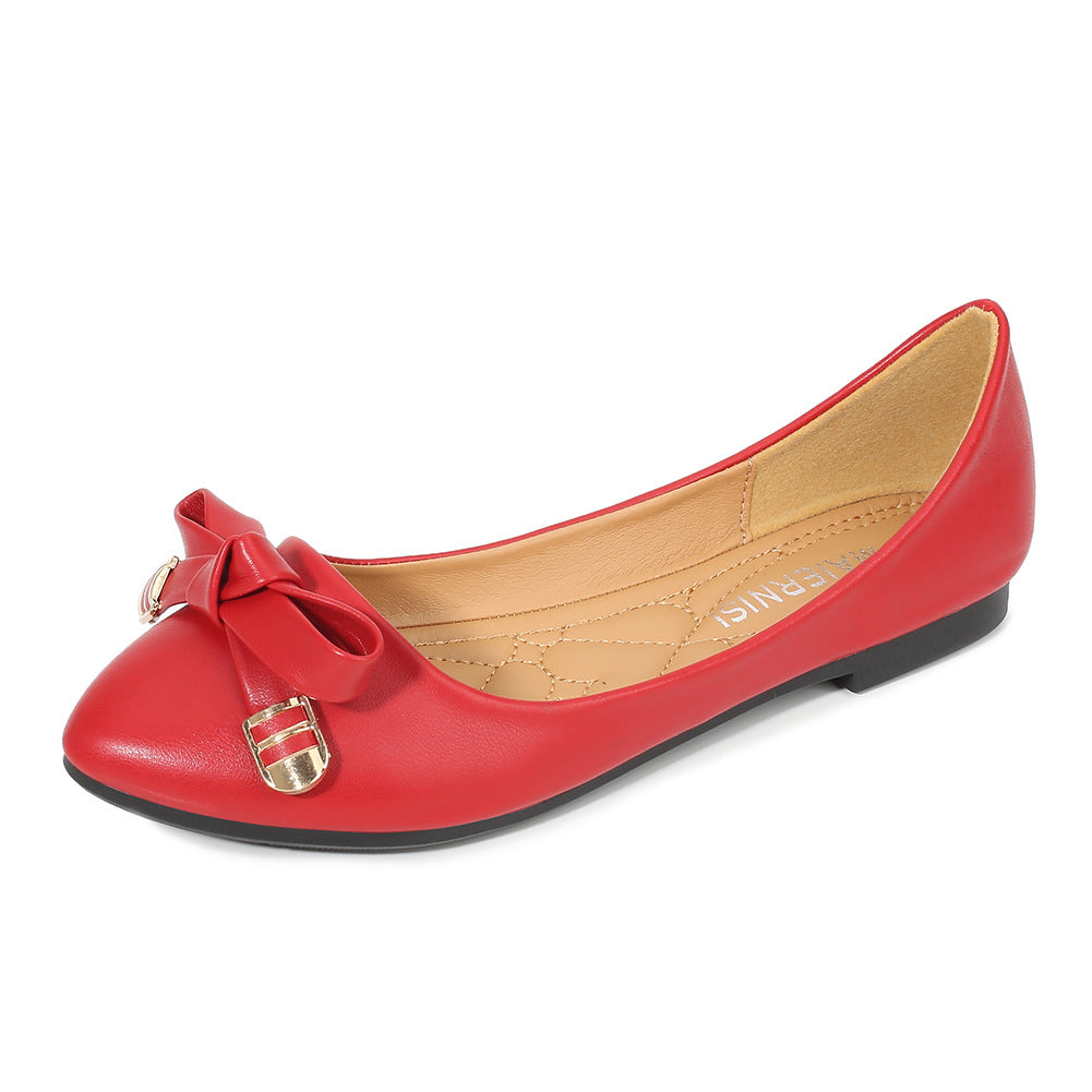 Bowknot flat bottom comfortable commuter girl