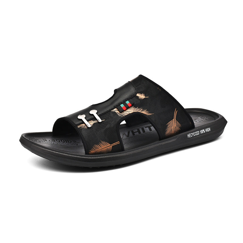 Korean Version Men's All-match Beach Sandals Non-slip Flip Flops
