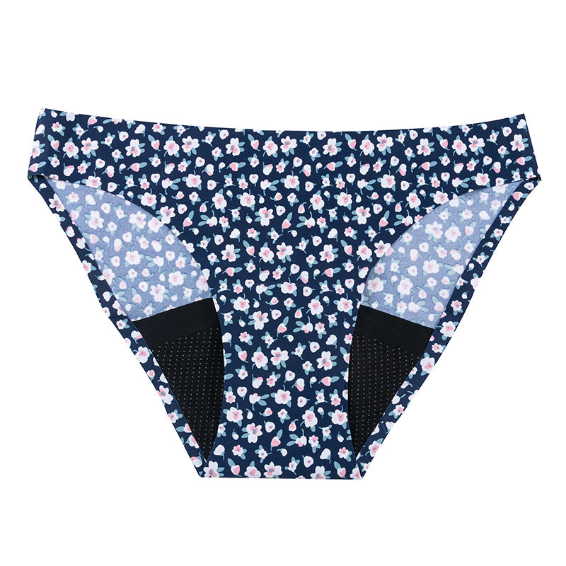 Women's Fashion Printed Seamless Washable Physiological Underwear