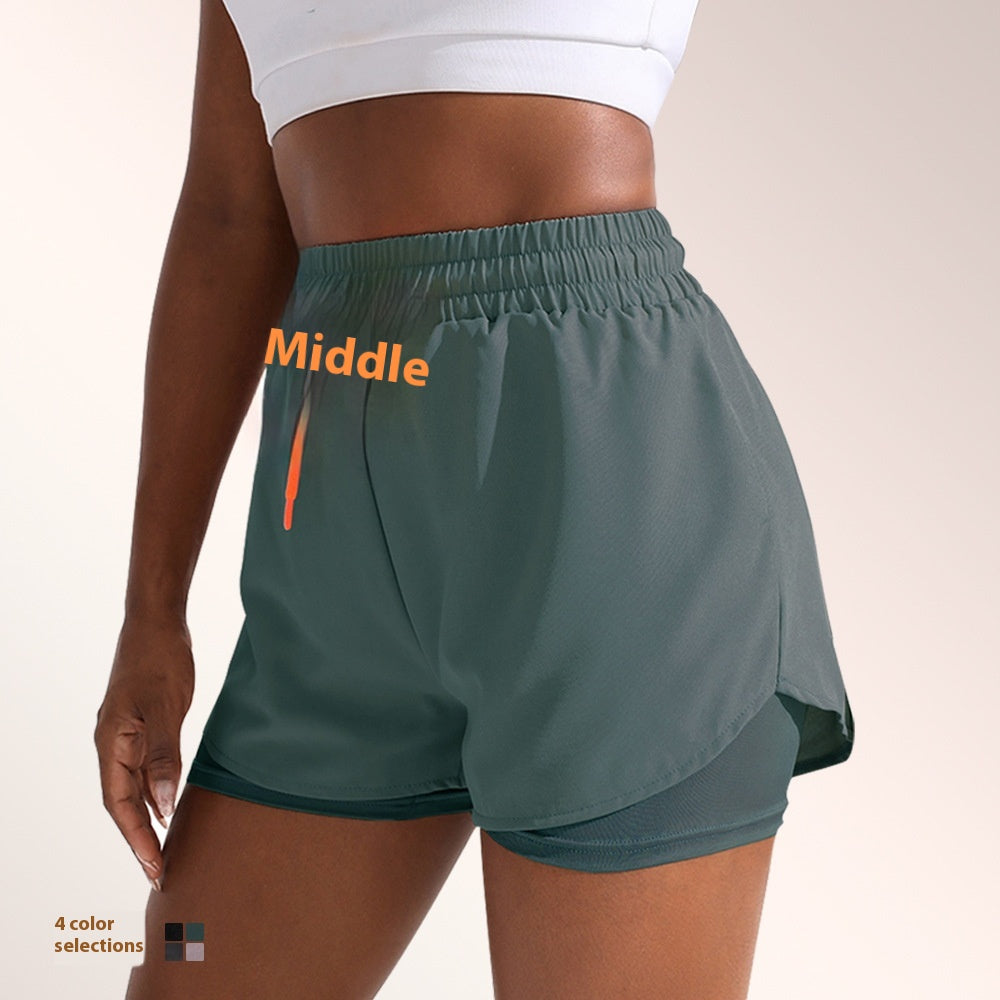 Anti-exposure Drawstring Three-point Fitness Sports Pants