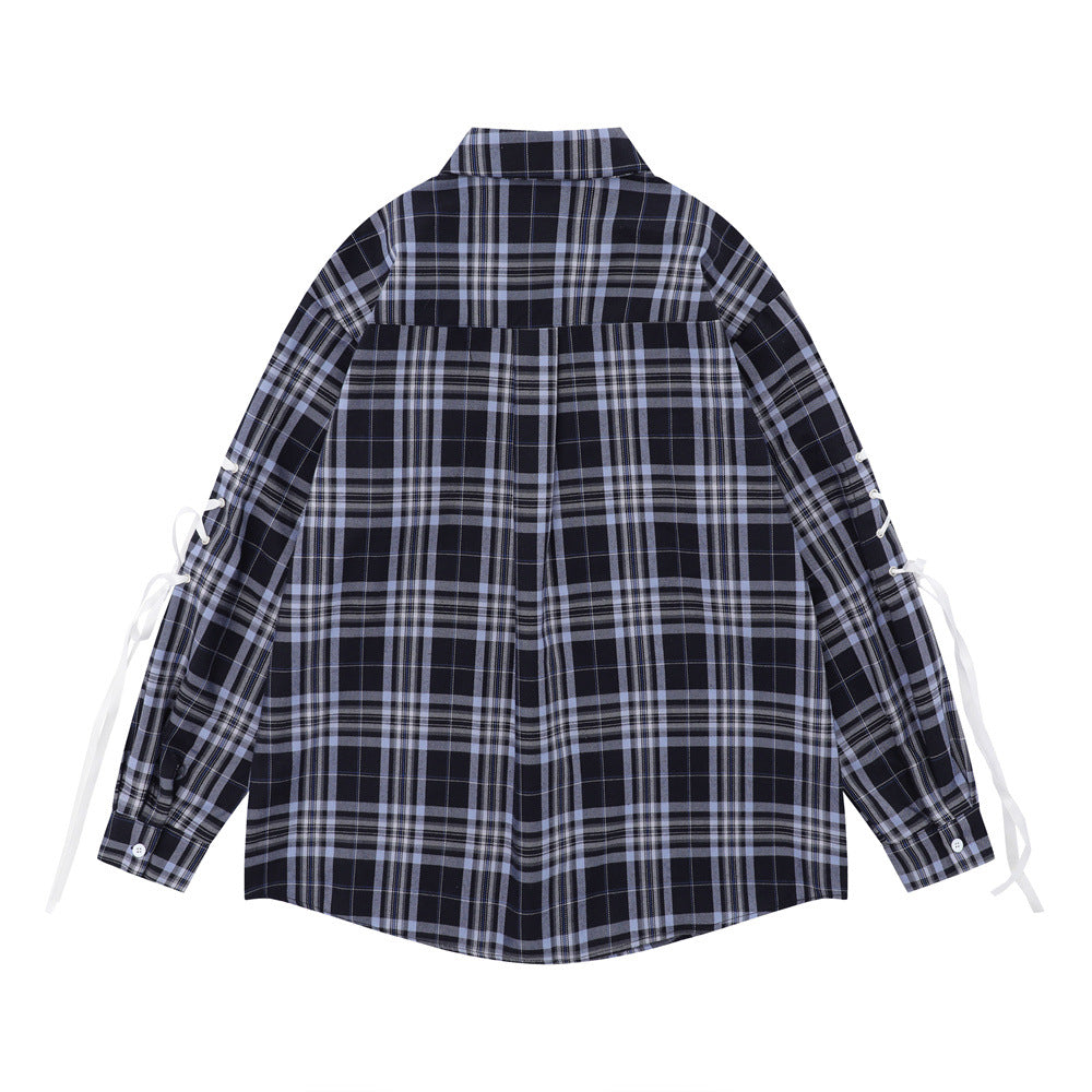 Wearing Rope Strap Bow Sleeve Shirt Outdoor Fashion Brand