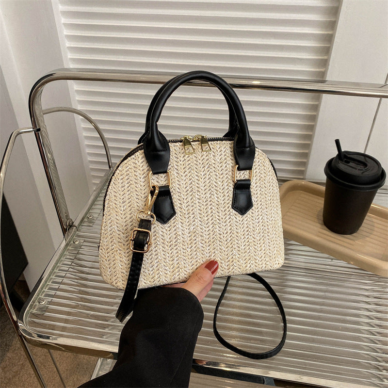 Women's Fashion Simple Casual Woven Handbag Shoulder Crossbody Bag