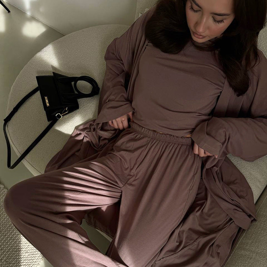 New Fashion Loose And Comfortable 3-piece Pajama Set