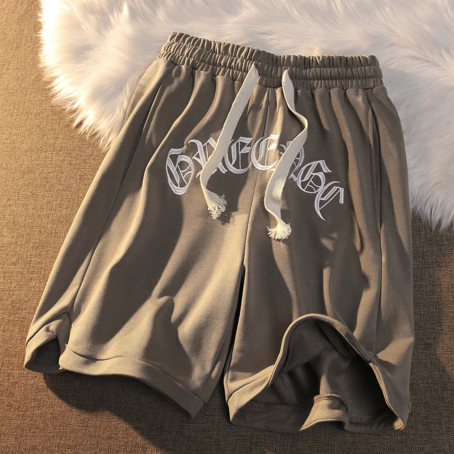 Men's And Women's Embroidered Letters Casual Five-point Shorts