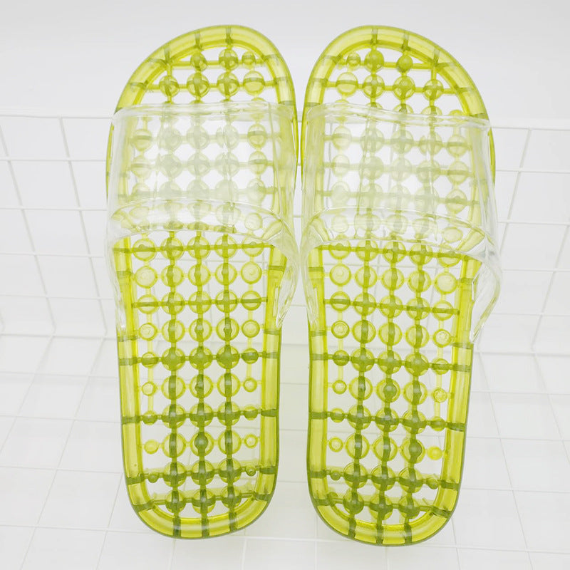 Summer Indoor Non-slip Bath Massage Plastic Slippers
