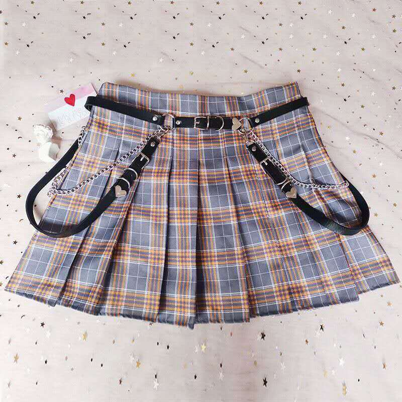 Harajuku Style Skirt Leather Chain Leg Ornament