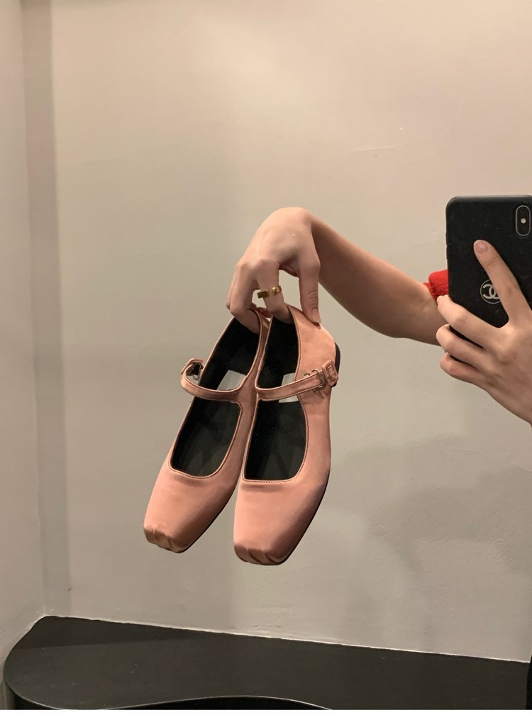 French Square Toe Ballet Shoes