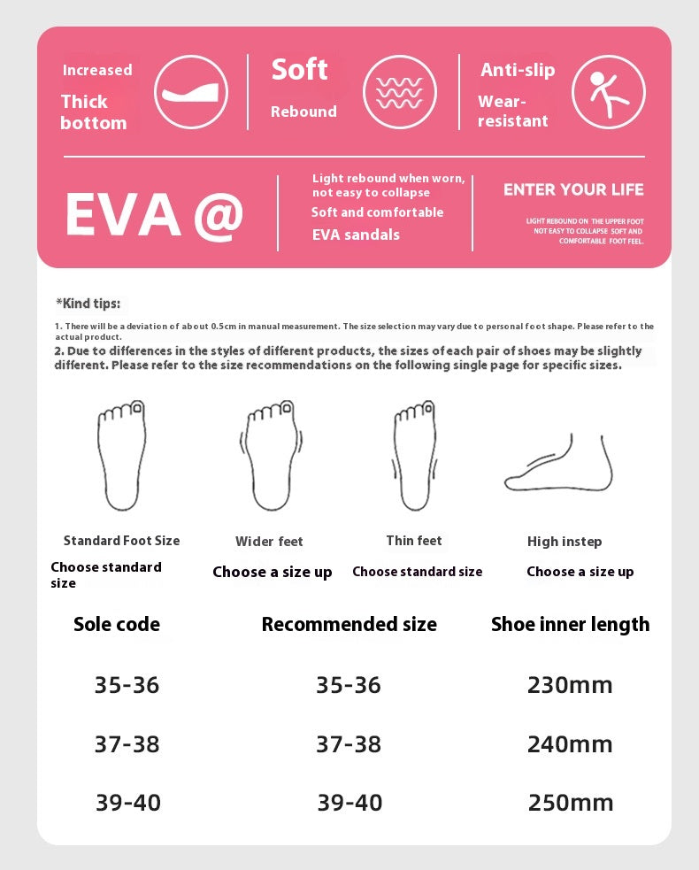 Women's Summer Home Thick-soled Fashion Slippers