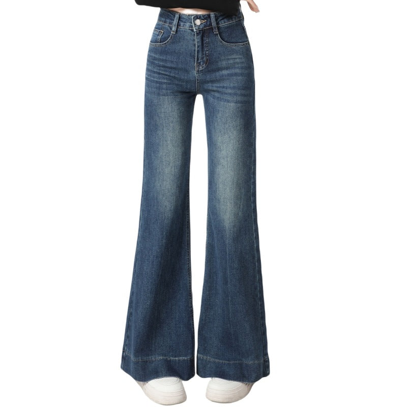 High Street Retro Slightly Flared Jeans Women