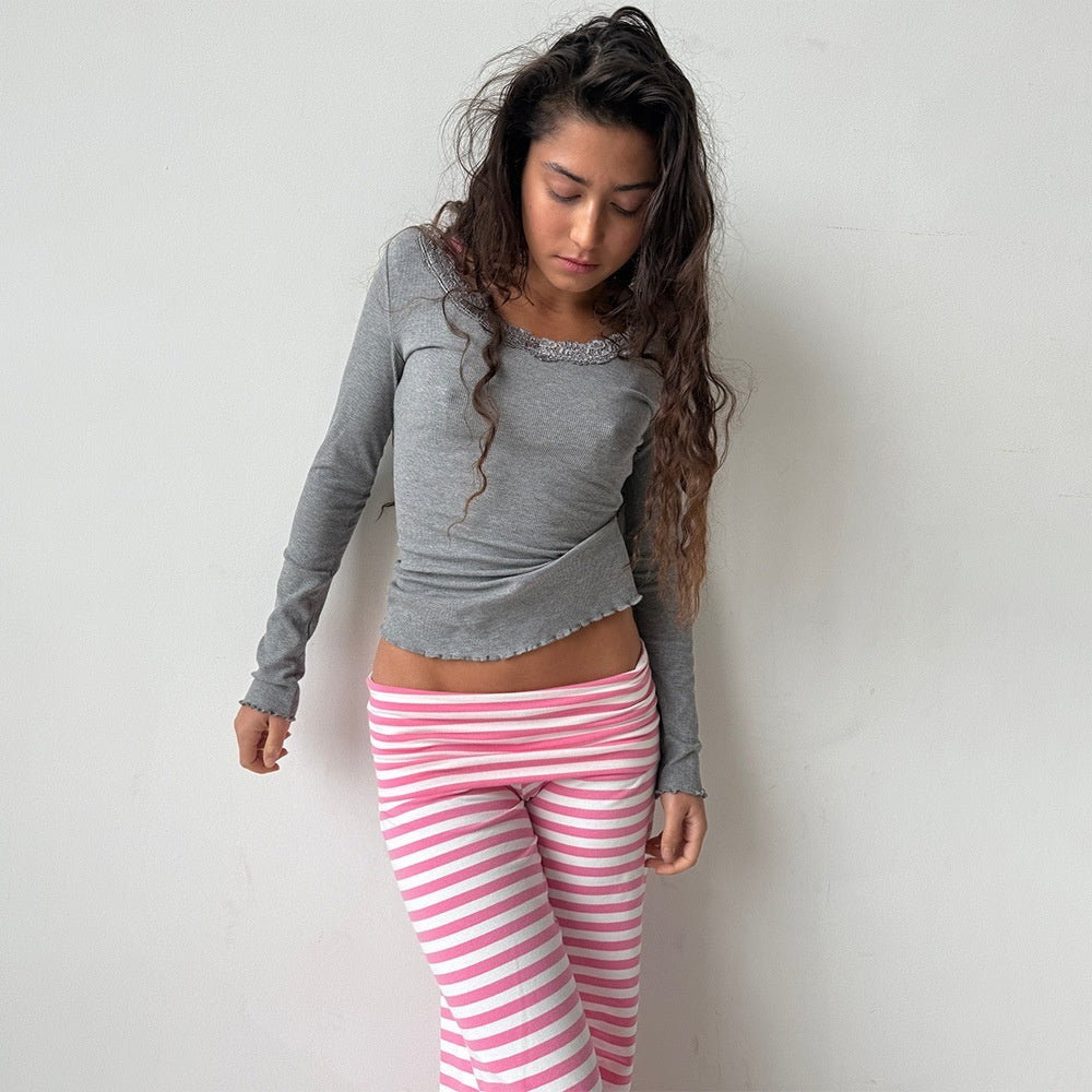 Womens Relaxed Casual Wide-leg Pants