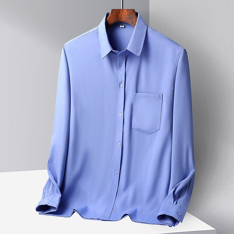 Ice Silk Loose Casual Thin Long-sleeve Shirt