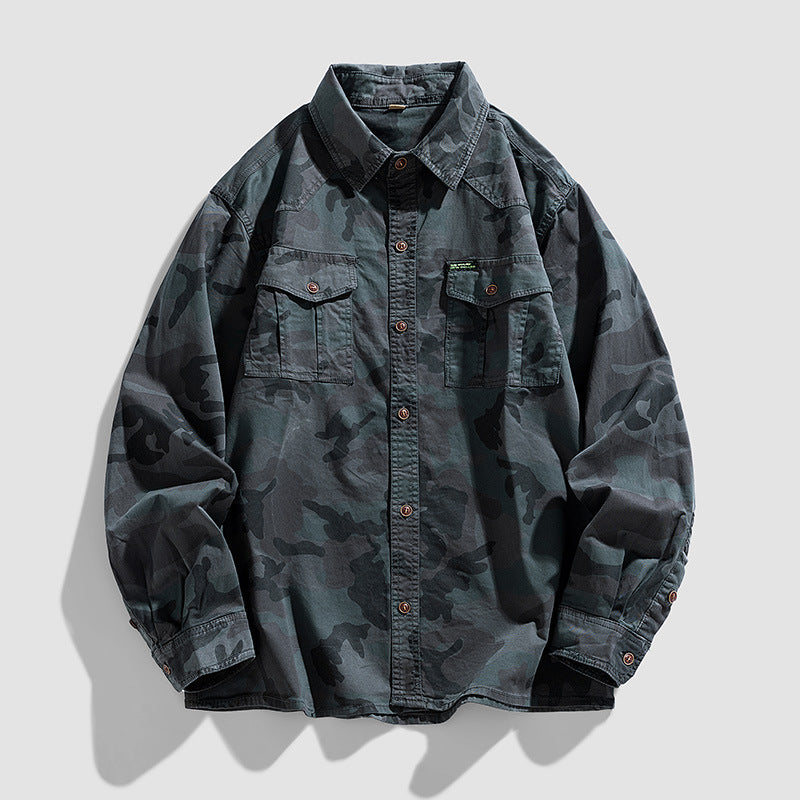 Men's Casual Loose Long-sleeved Shirt