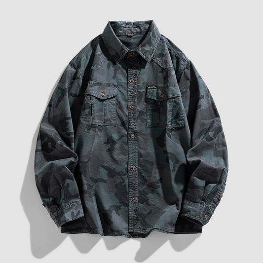 Men's Casual Loose Long-sleeved Shirt