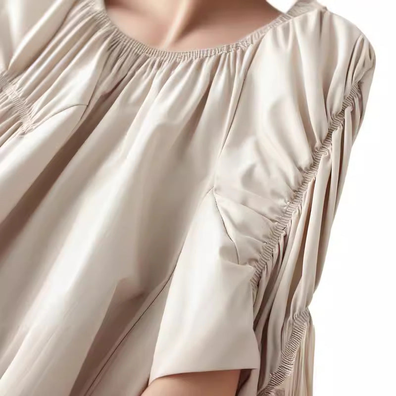 Super Hot Black White Pleated Midi Skirt