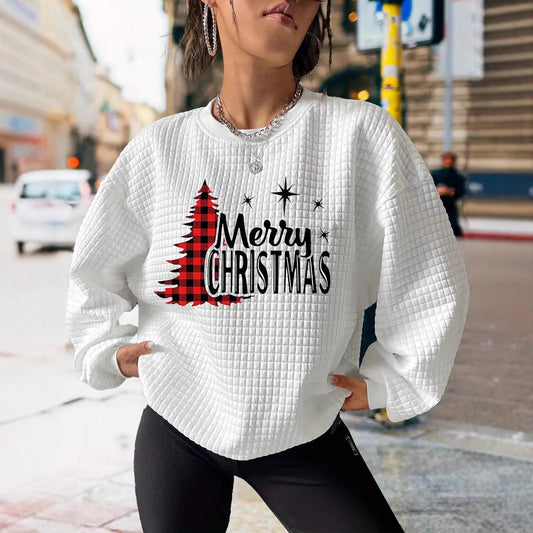 Fashion Juleprint Casual Sweatshirt Kvinder