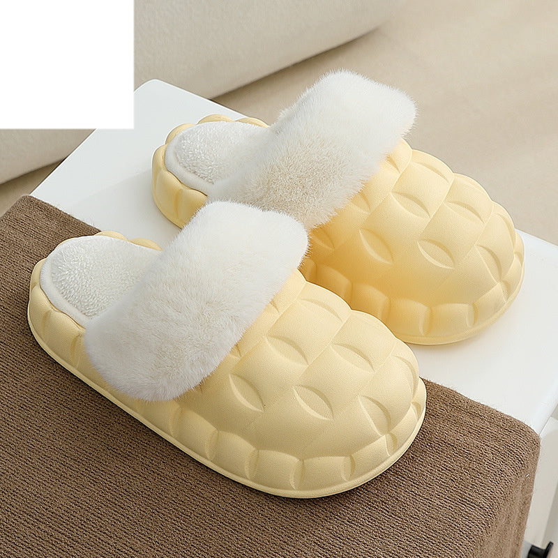 Removable And Washable Cotton Slippers Women's Autumn And Winter Bag Heel