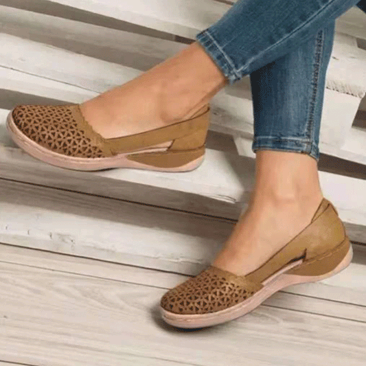 Lukong summer breathable sandals flat shoes