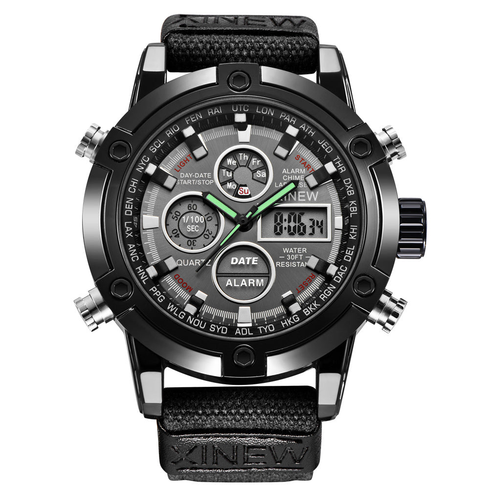 Men's Fashion Belt Multi-functional Watch