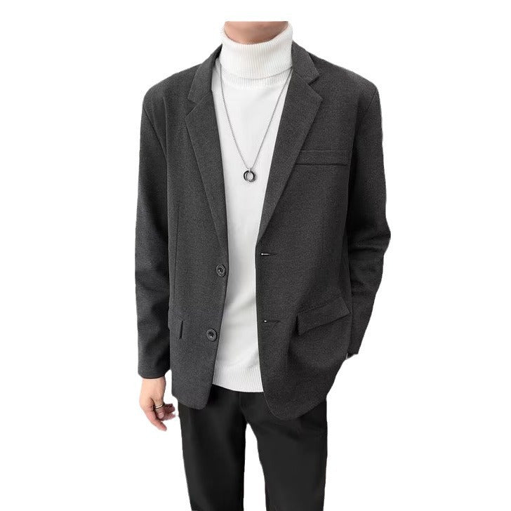 Men's Korean Casual Versatile Solid Color Jacket