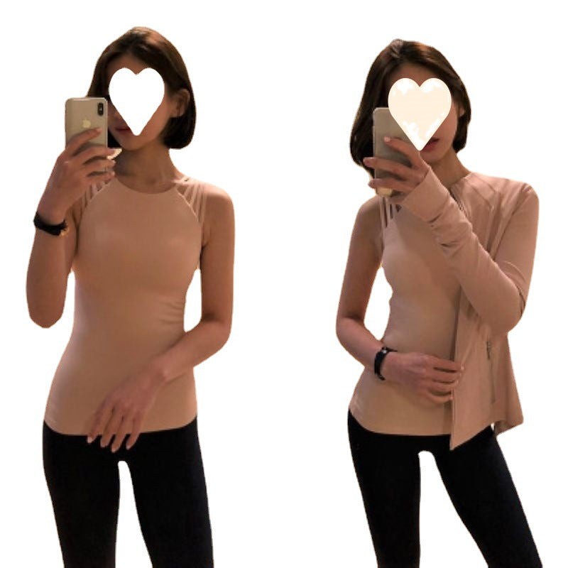 Elastic Slimming Yoga Jacket Vest Women's Sexy Multi-shoulder