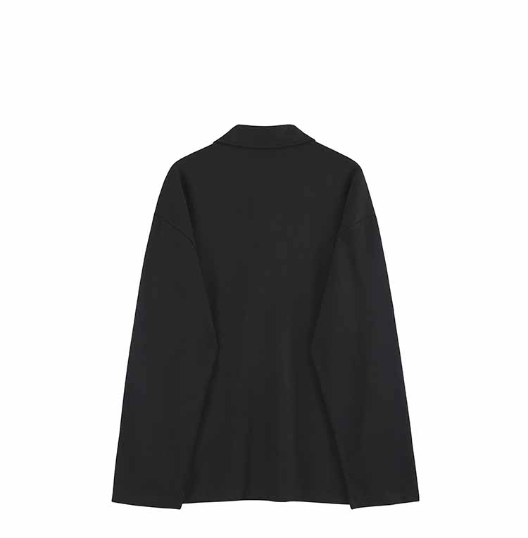 Men's Solid Color Lapel Long Sleeve Bottoming Shirt