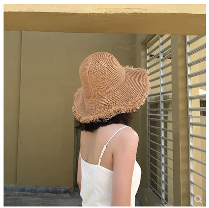 Women's Summer Shade Knitted Breathable Raw Fisherman Hat