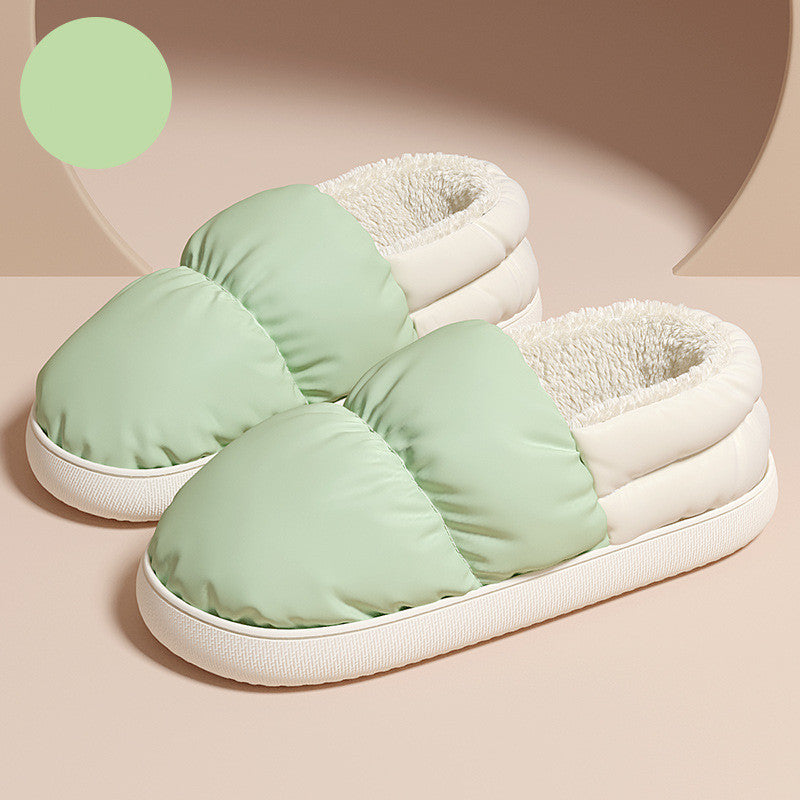 Plush Warm Antiskid Cotton Slippers For Household Use