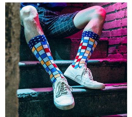 Retro Male Hip-hop Spring And Autumn Long Tube Street British Socks