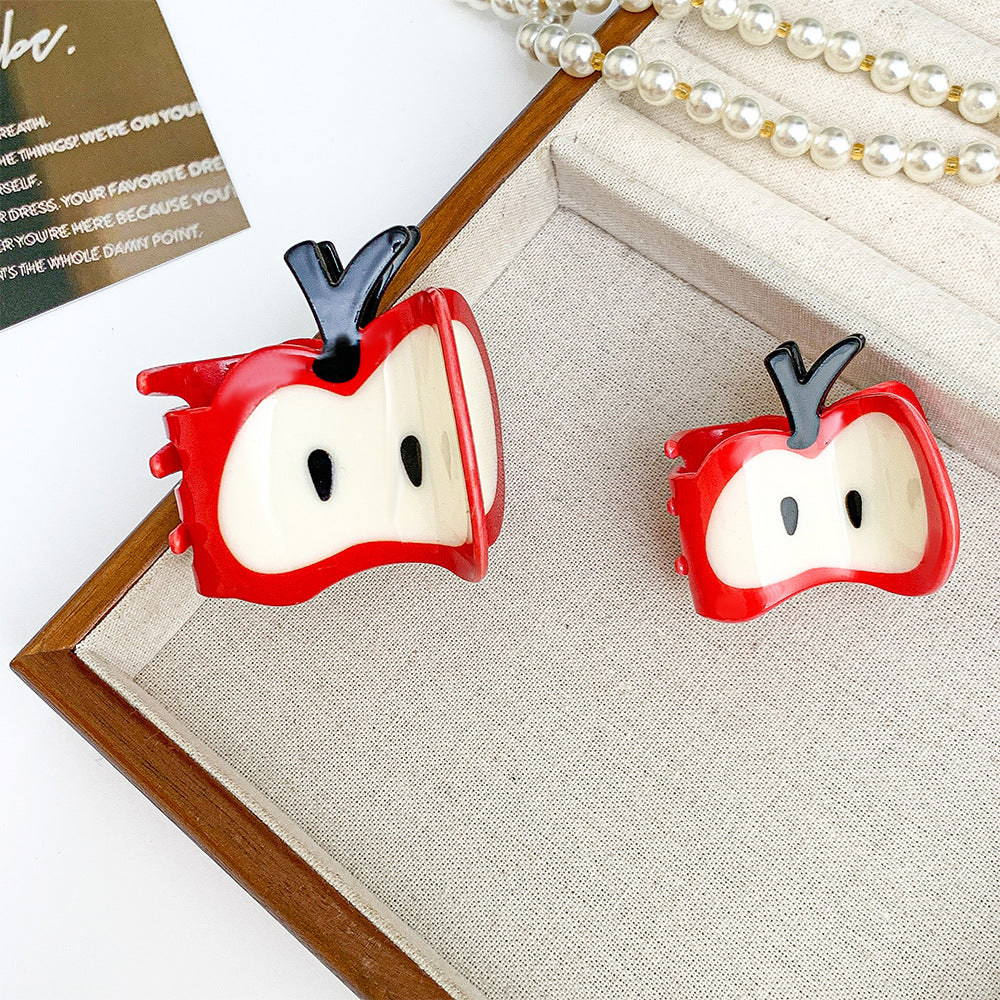 Cute Large Red Spliced Handmade Hair Clip
