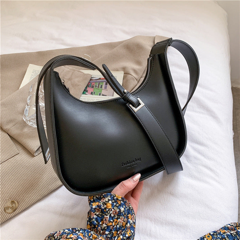 Small Designer Women's Black Bag Simple Retro Crossbody