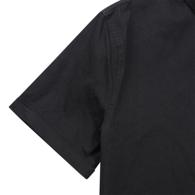 Men's Short-sleeved Casual Denim Non-ironing Shirt
