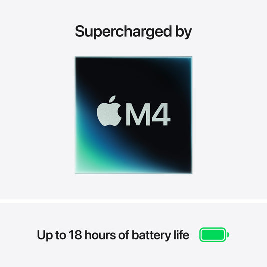 Apple 2025 MacBook Air 13 tum med M4-chip: 13,6-tums Liquid Retina-skärm, 16 GB enhetligt minne, 256 GB SSD-lagring, 12MP Center Stage-kamera, Touch ID, Byggd för Apple Intelligence; himmelsblå
