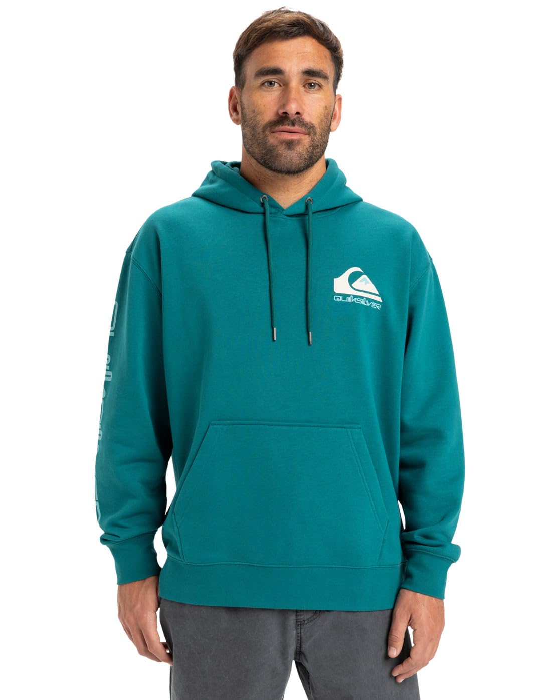 Quiksilver herr Omni Logo Hoodie Pullover-tröja (1-pack)
