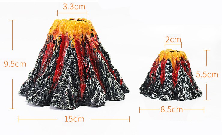 Fish Tank Creative Ornament Volcano Package