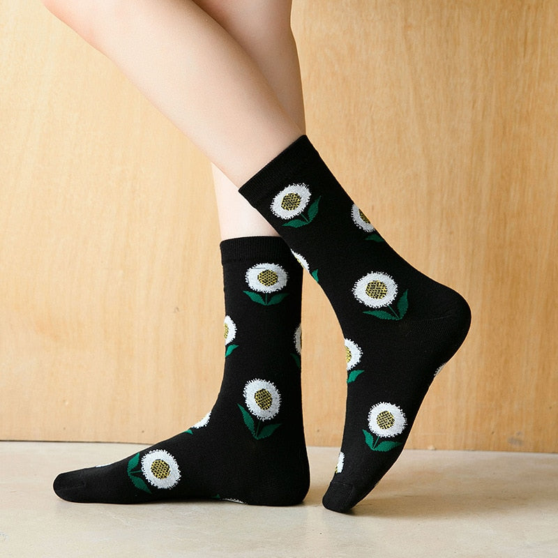 Single needle tube socks