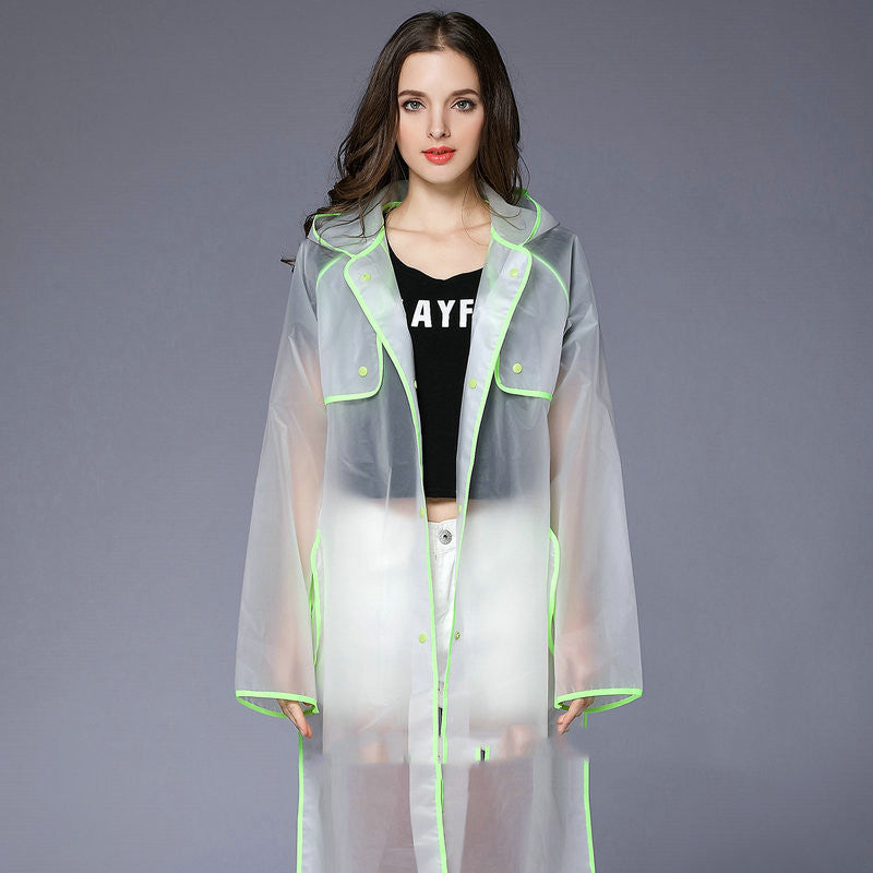 Fashion Covered Transparent Long Sports Portable Poncho