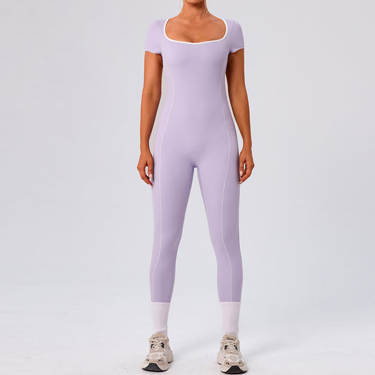 Figursyet Jumpsuit med Udskæringer til Kvinder – Yoga Beklædning
