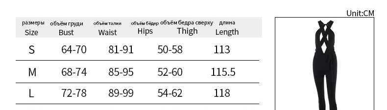 Halter Chest-flattering Hollow Out Strap Tight Trousers