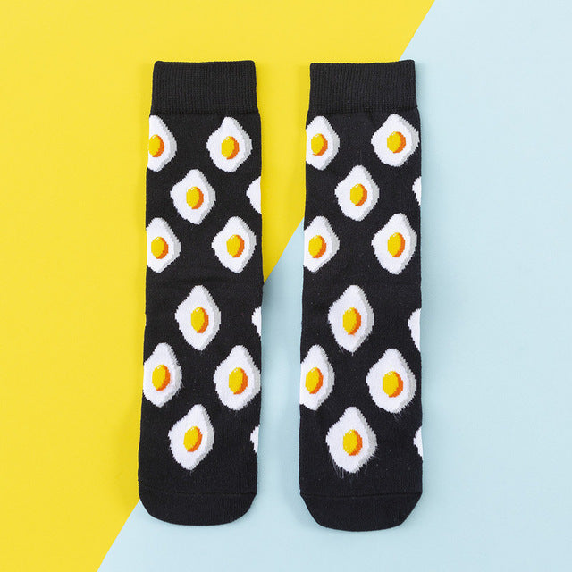 Women's socks cute cartoon skateboard socks