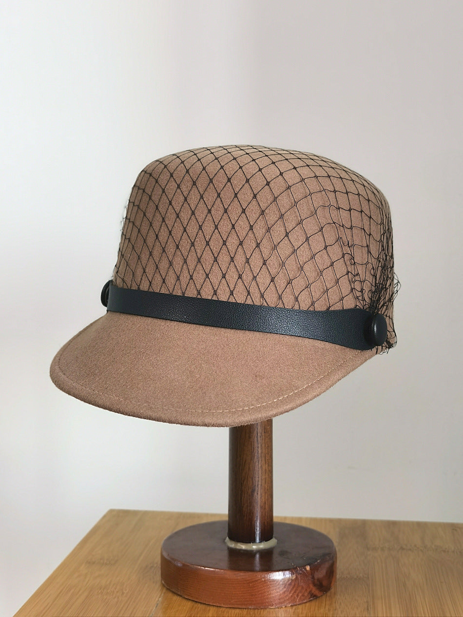 Women's Fashion Casual Mesh Decorative Peaked Hat