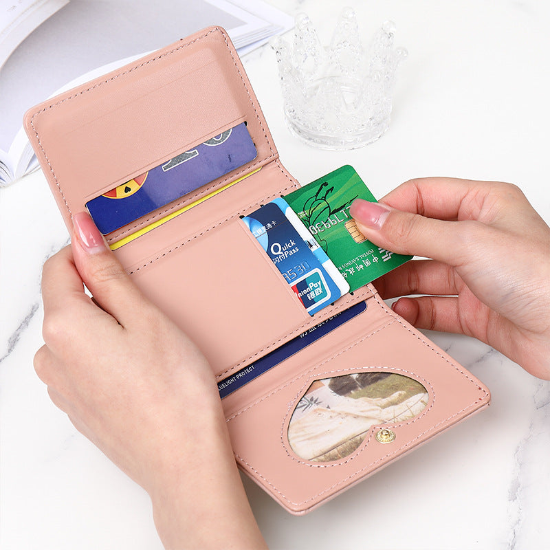 Cute And Simple Printed Student Multi-card Coin Purse