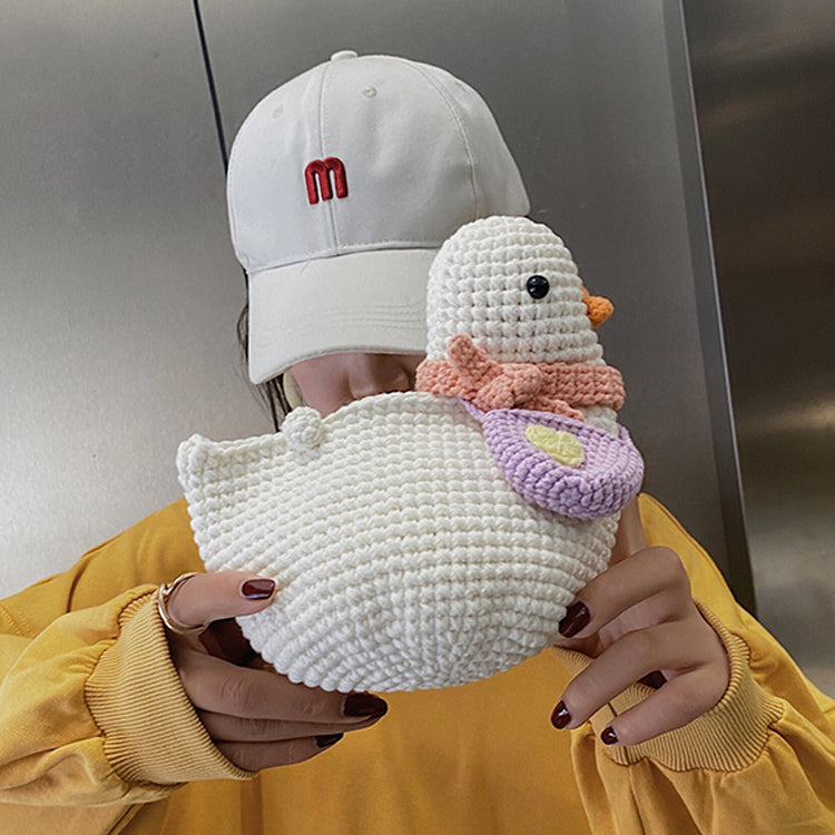 Hand-woven Bag Diy Self-made Material Cute Rushing Duck