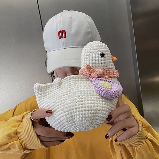 Hand-woven Bag Diy Self-made Material Cute Rushing Duck